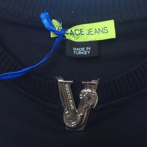 Versace jeans black top NWT
